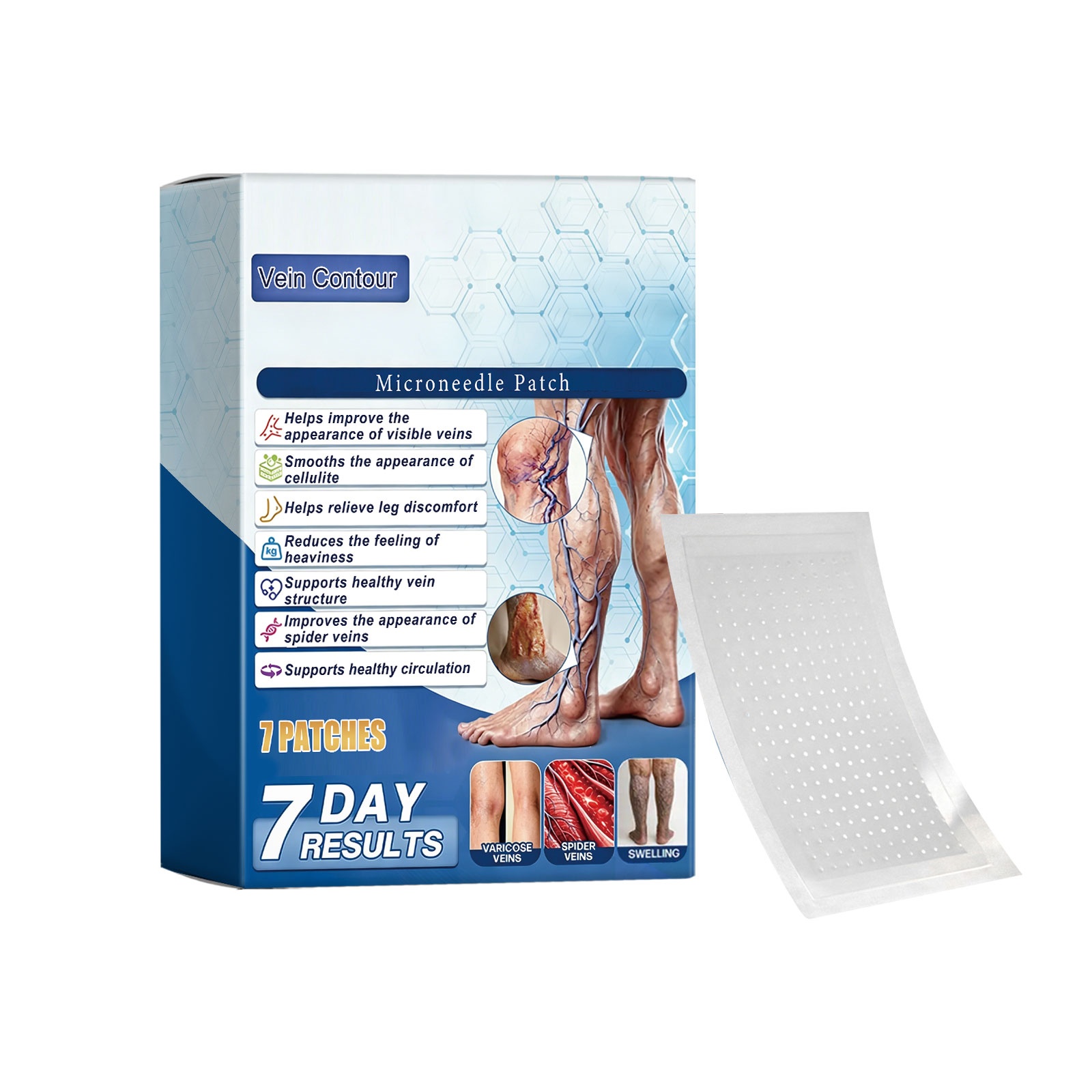 Vein Contour Microneedle Patch