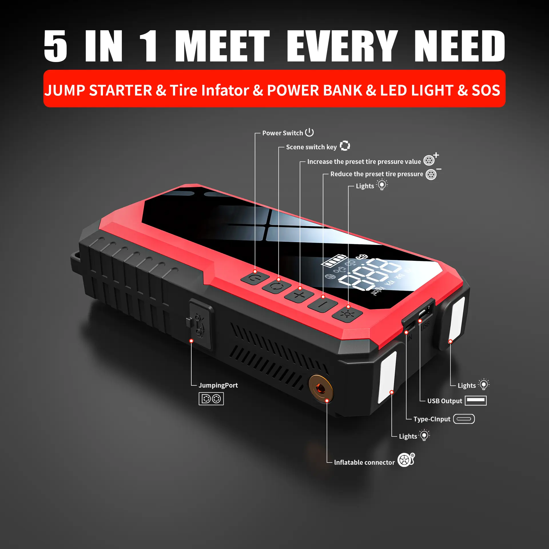Automobile Emergency Starting Power Supply 12V Start-up