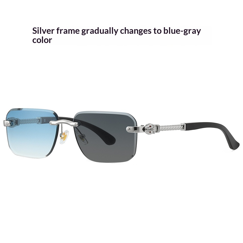 New Frameless Leopard-head Sunglasses With Photochromic Lenses