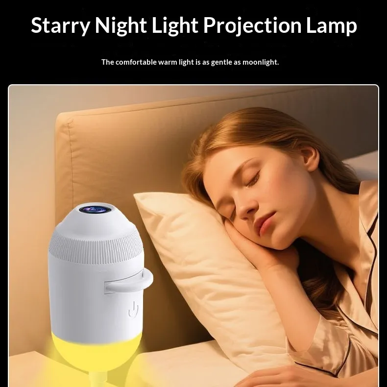 Starry Night Light Projector - Bedroom Ambiance Galaxy Star Projection Lamp for Romantic Ceiling Decor – image 4