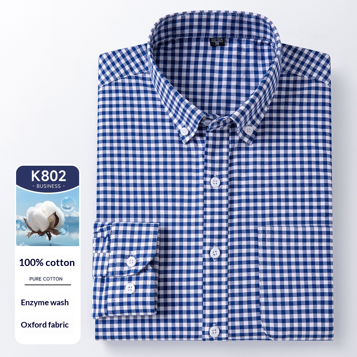 Men's Cotton Long Sleeve Oxford Woven Shirts