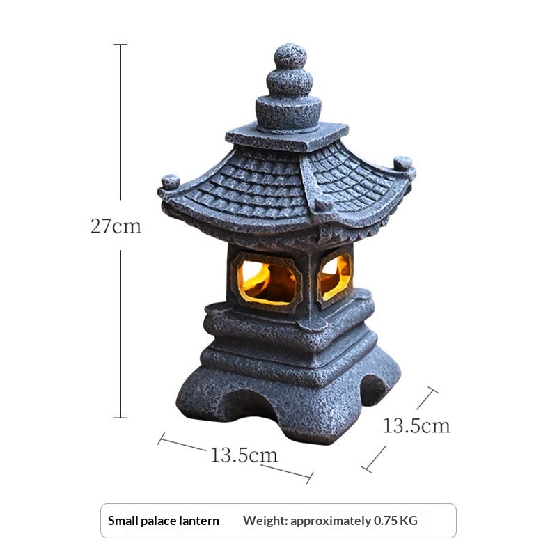 Solar Powered Stone Tower Lamp, picture 3 of 7