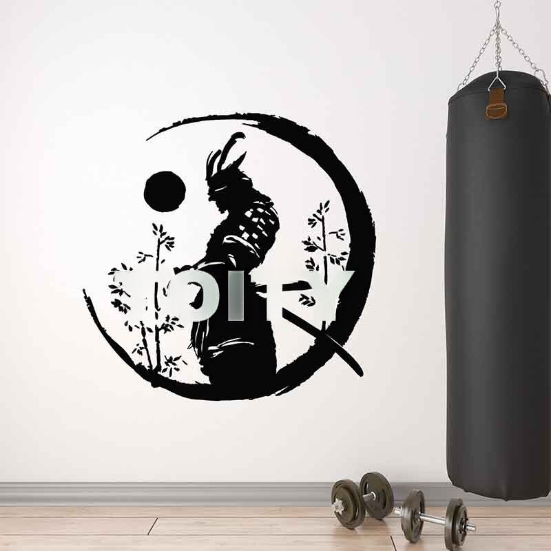 Self-adhesive Samurai Wall Sticker For The Backdrop Wall