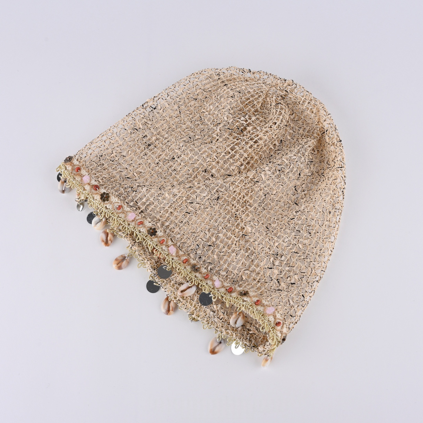 Hollowed-toe Womens Springsummer Breathable Mesh Handmade Beanie