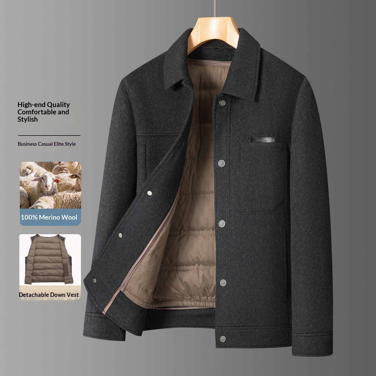 Double-Breasted Wool Coat
