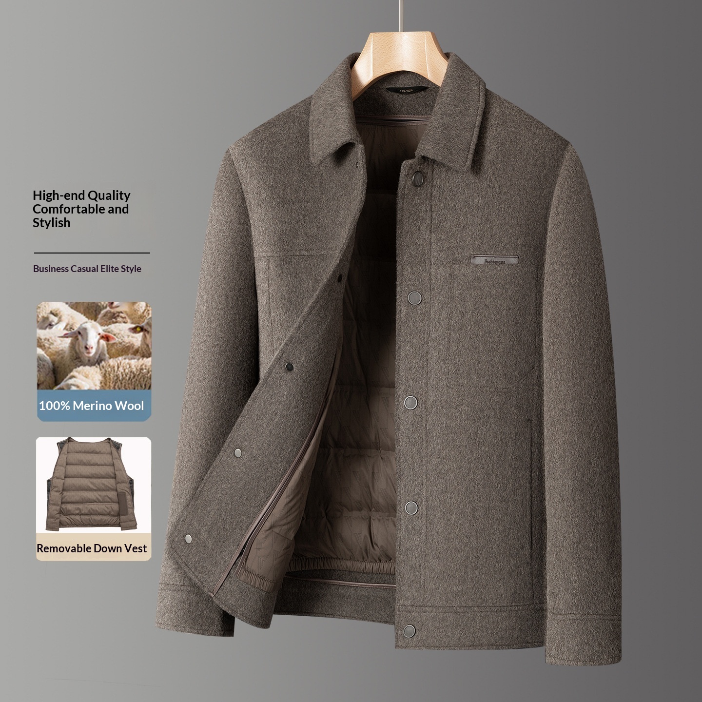 Double-Breasted Wool Coat, picture 5 of 5