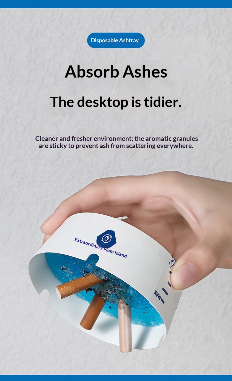 Disposable ashtray for outdoor events and parties