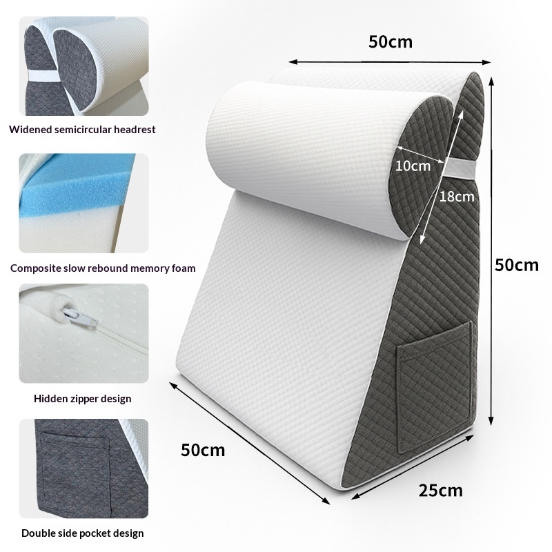 Triangular Sofa And Semicircular Bedside Pillow Set