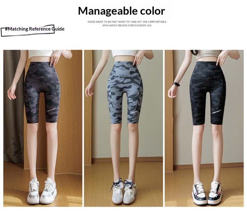 Camouflage shark yoga pants – supplier lifestyle photo 10