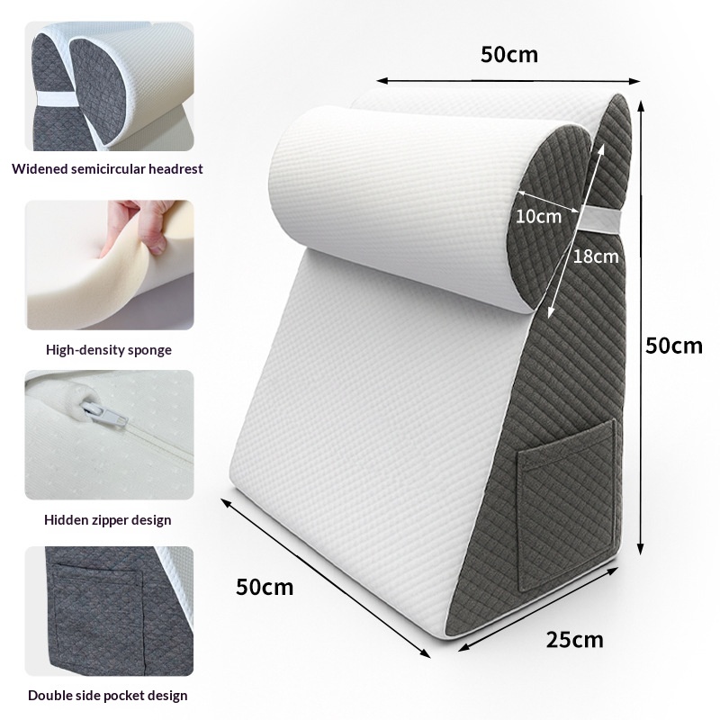 Triangular Sofa And Semicircular Bedside Pillow Set