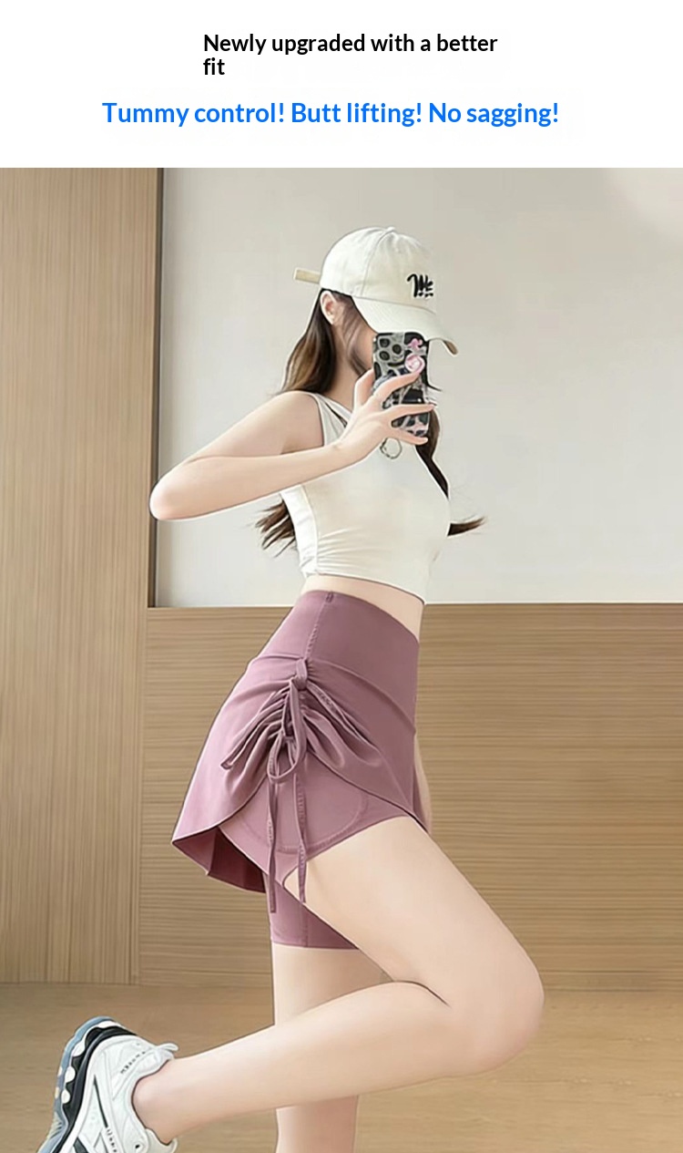 Fake two-piece yoga shorts – supplier lifestyle photo 2