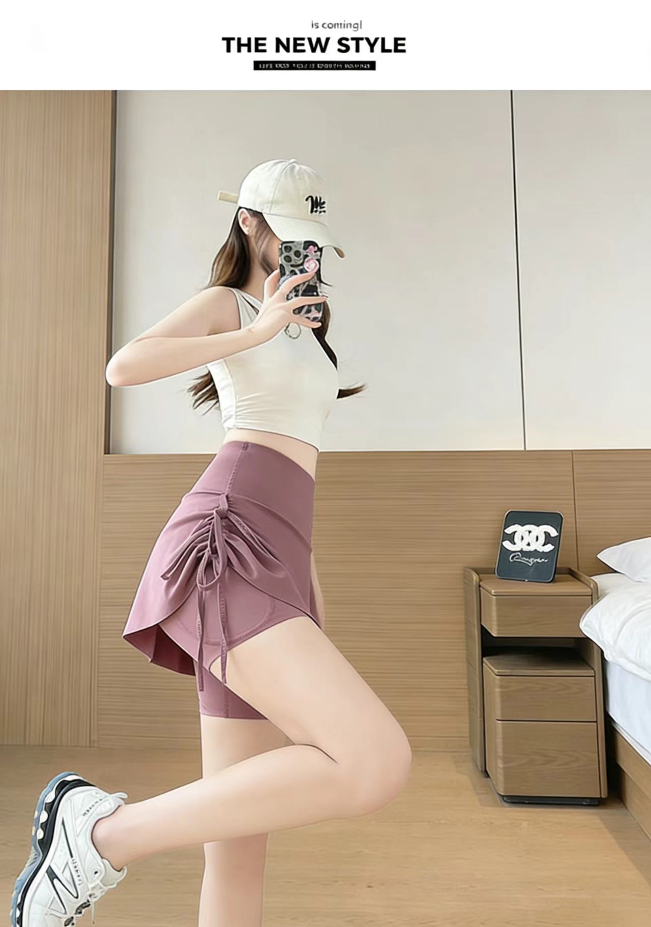 Fake two-piece yoga shorts – supplier lifestyle photo 14
