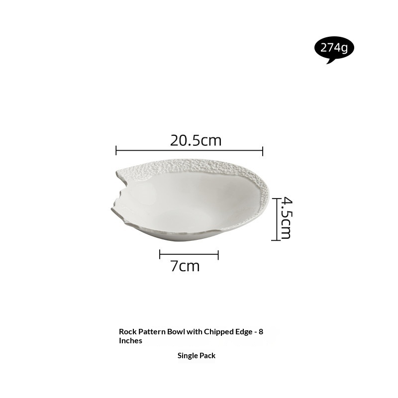 High-end White Aesthetic Dish Presentation Plate