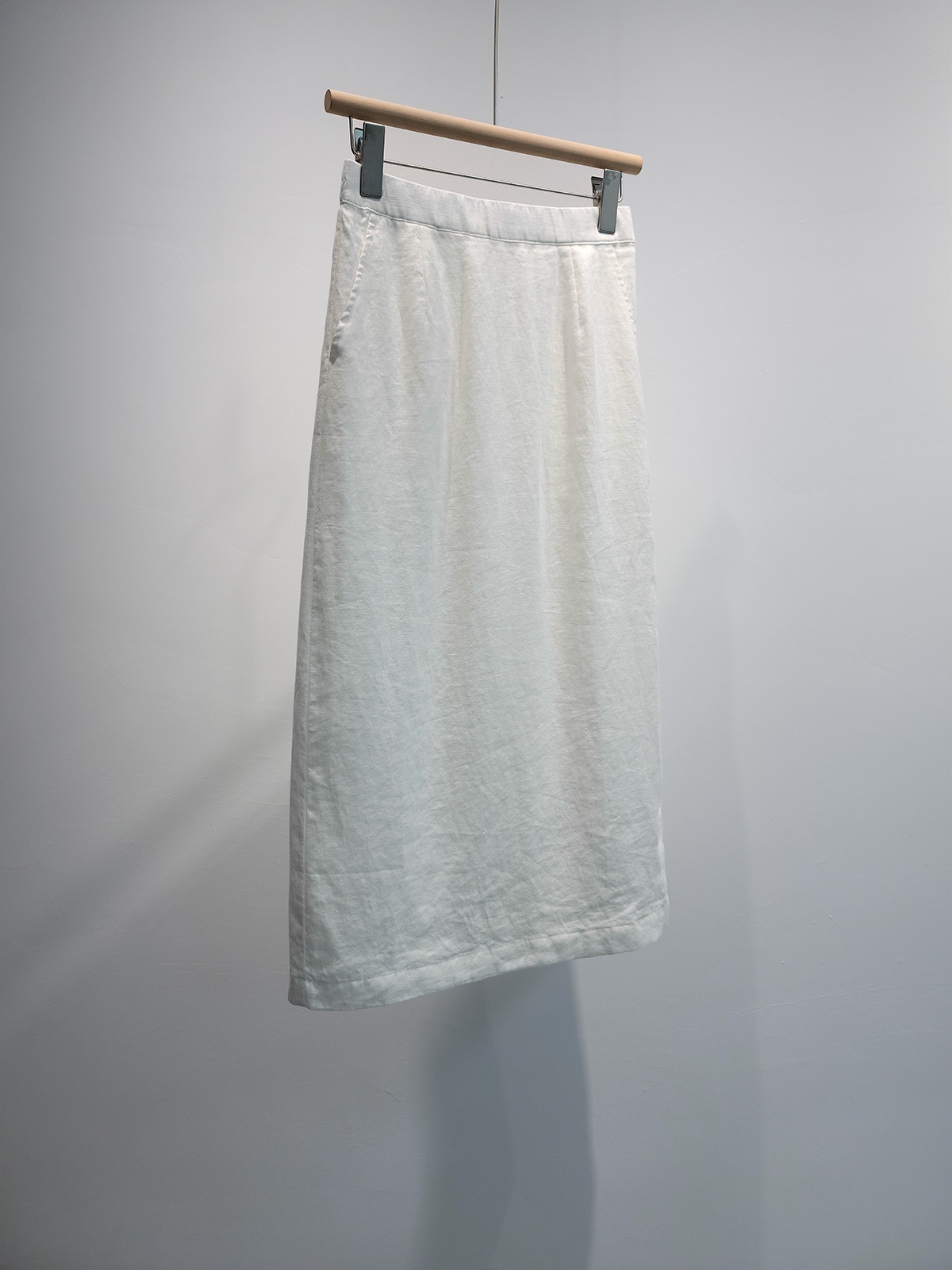 High-Waisted Straight Linen Skirt, picture 4 of 7