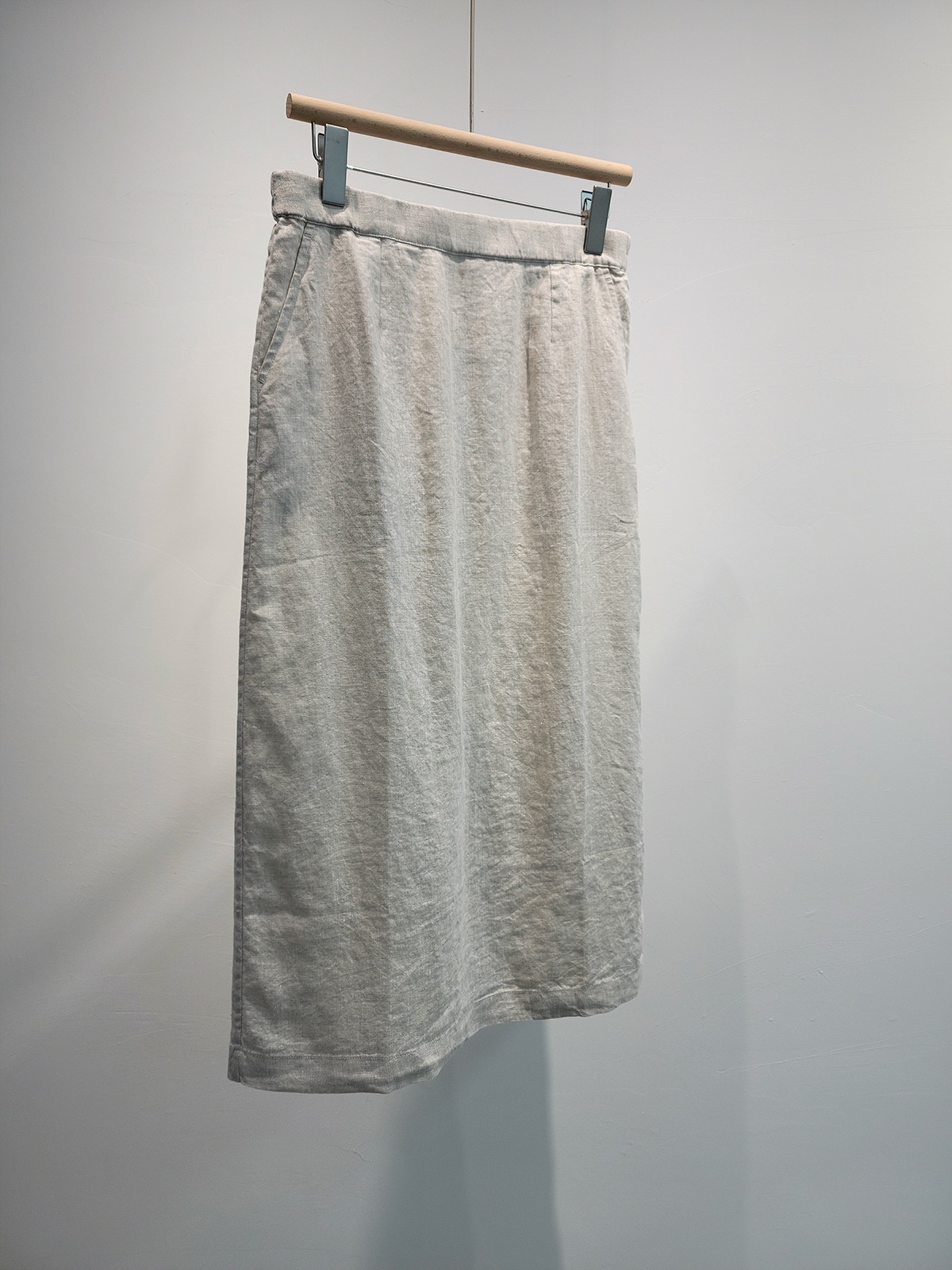 High-Waisted Straight Linen Skirt, picture 6 of 7