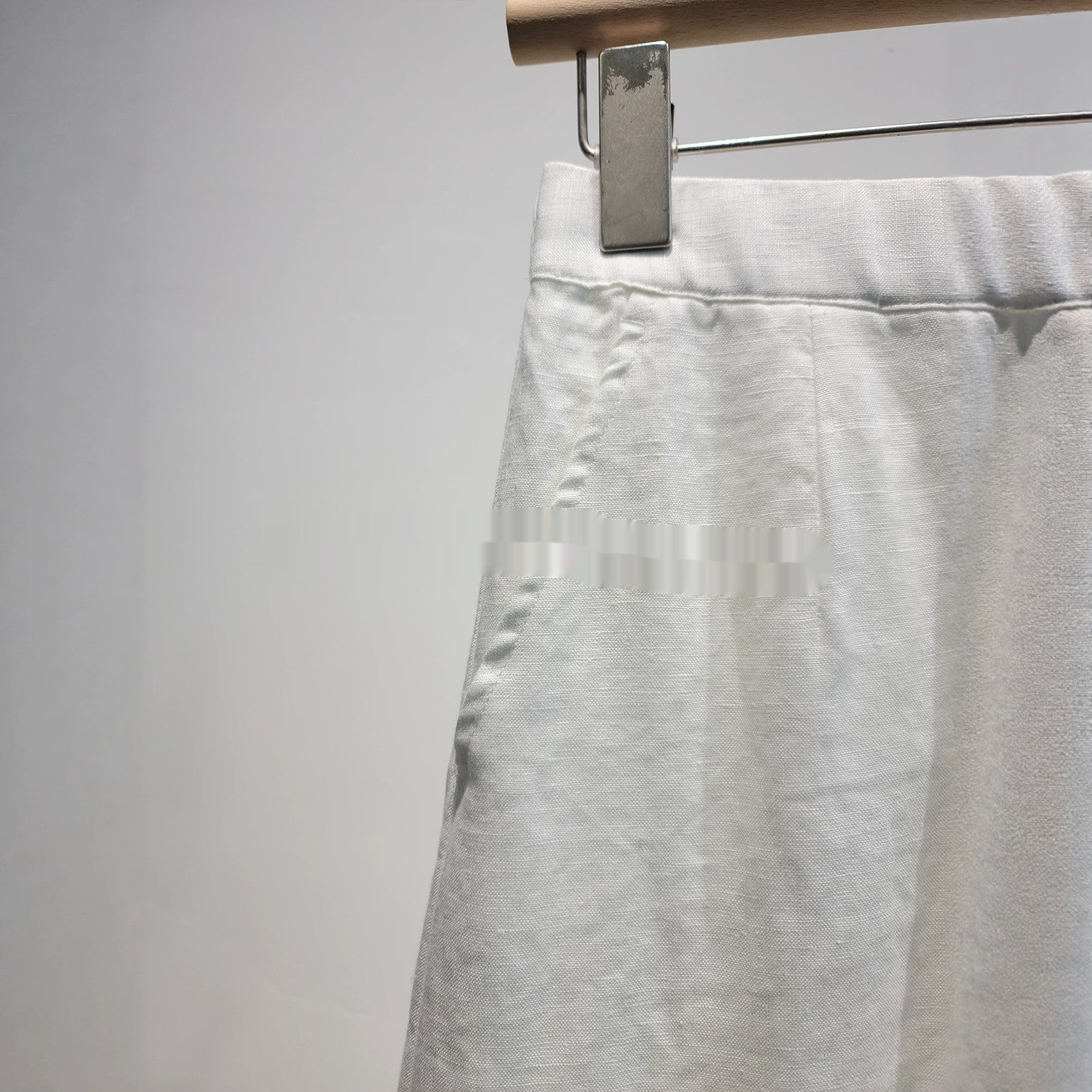 High-Waisted Straight Linen Skirt, picture 5 of 7