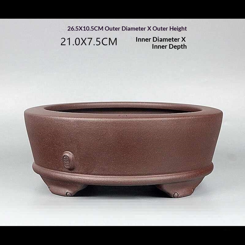 Round Purple Clay Flower Pot, picture 3 of 3