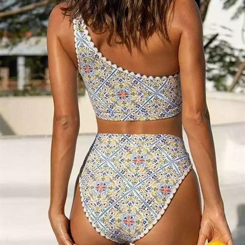 Womens Floral-print Two-piece Swimsuit
