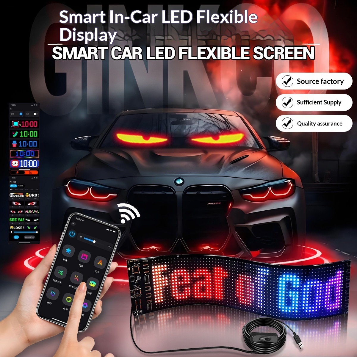 LED Soft Screen Flexible Display For Vehicles