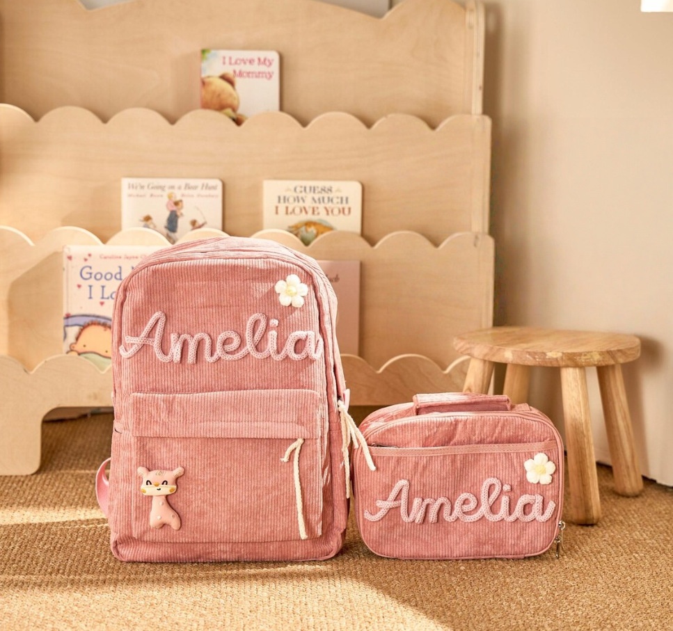 Back-to-School Season Childrens Backpack And Lunch Bag Set Chunky Yarn Handmade — foto 6