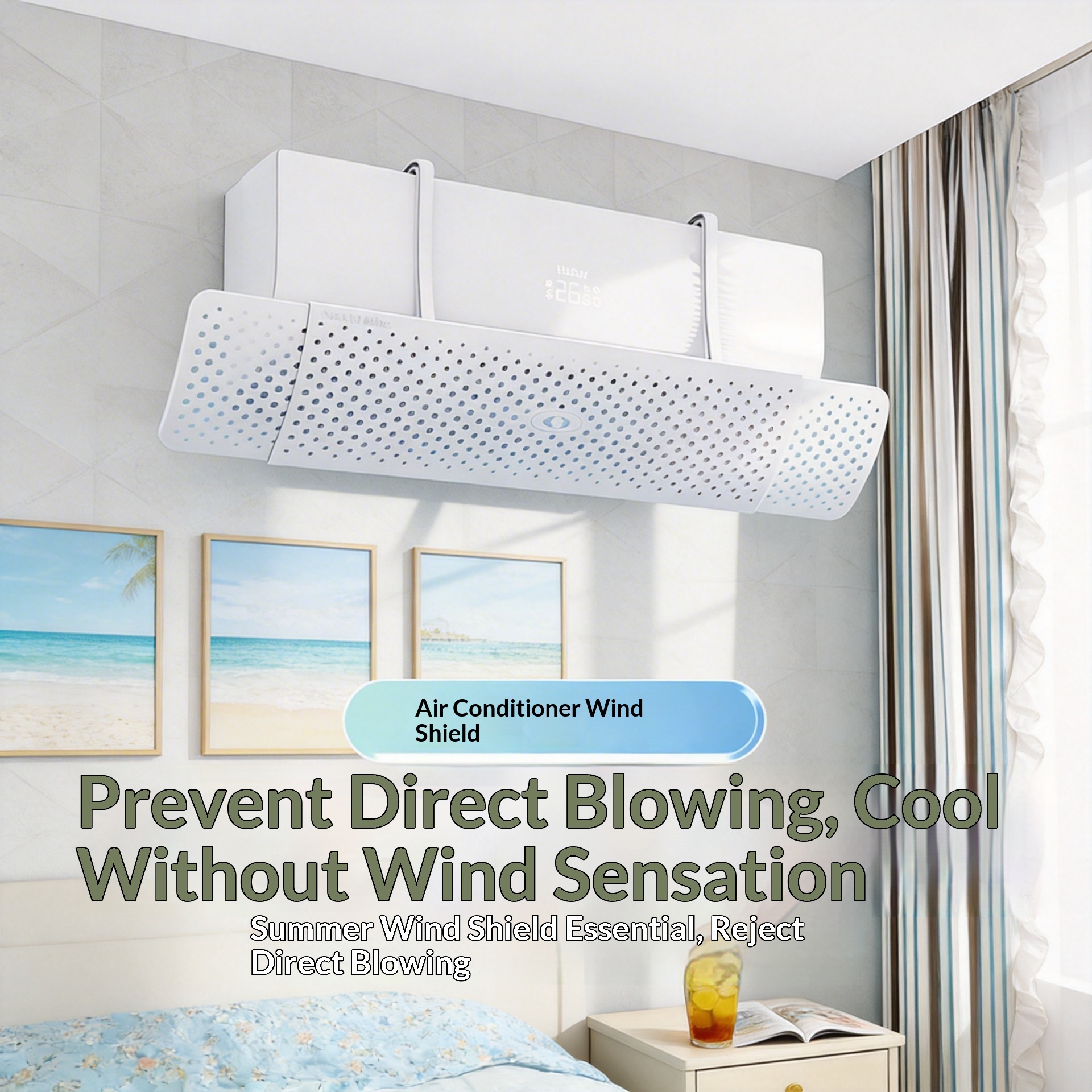 Universal Air Conditioner Air Deflector Wall-mounted Cold-air Outlet Diffuser Retractable