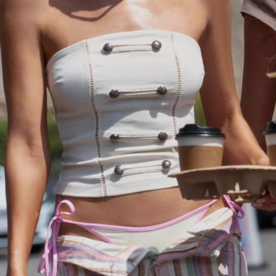 Womens Short Slim-fit Tube Top