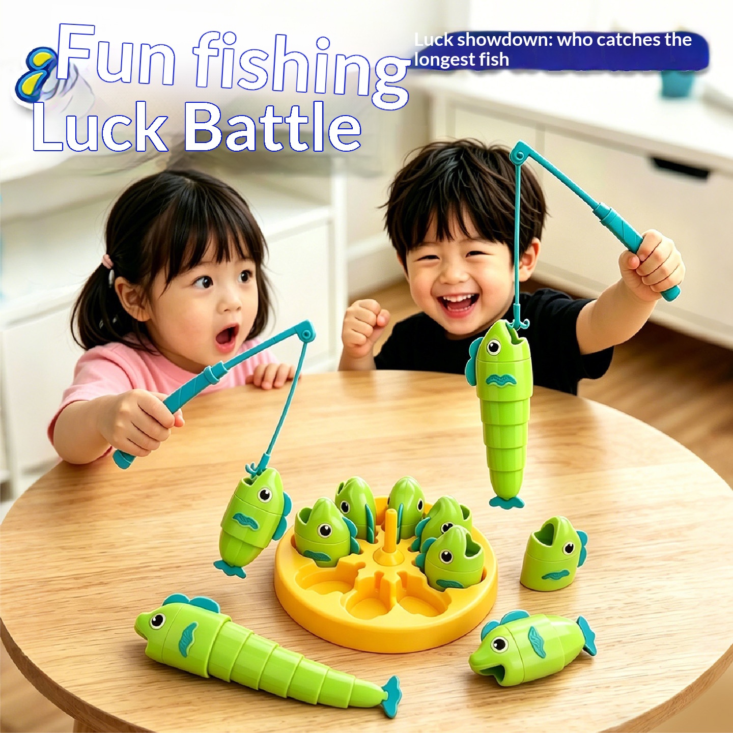 Childrens Educational Fishing Toy With A Spinning Wheel