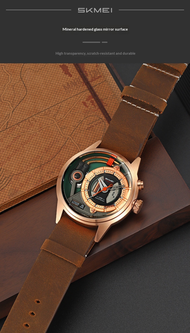 Skmei 2333 Creative Leather Belt Quartz watch for Men