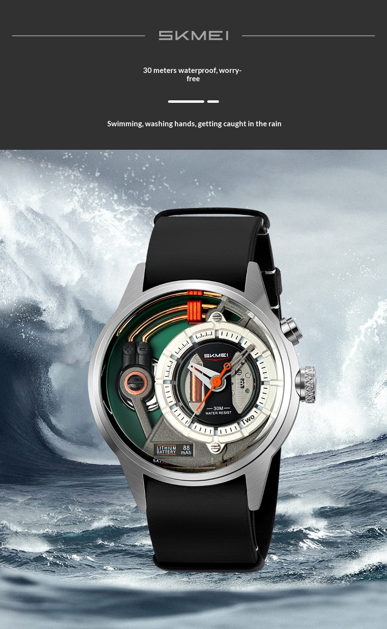 Skmei 2333 Creative Leather Belt Quartz watch for Men