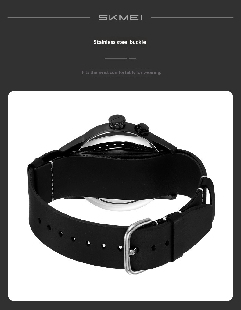 Skmei 2333 Creative Leather Belt Quartz watch for Men