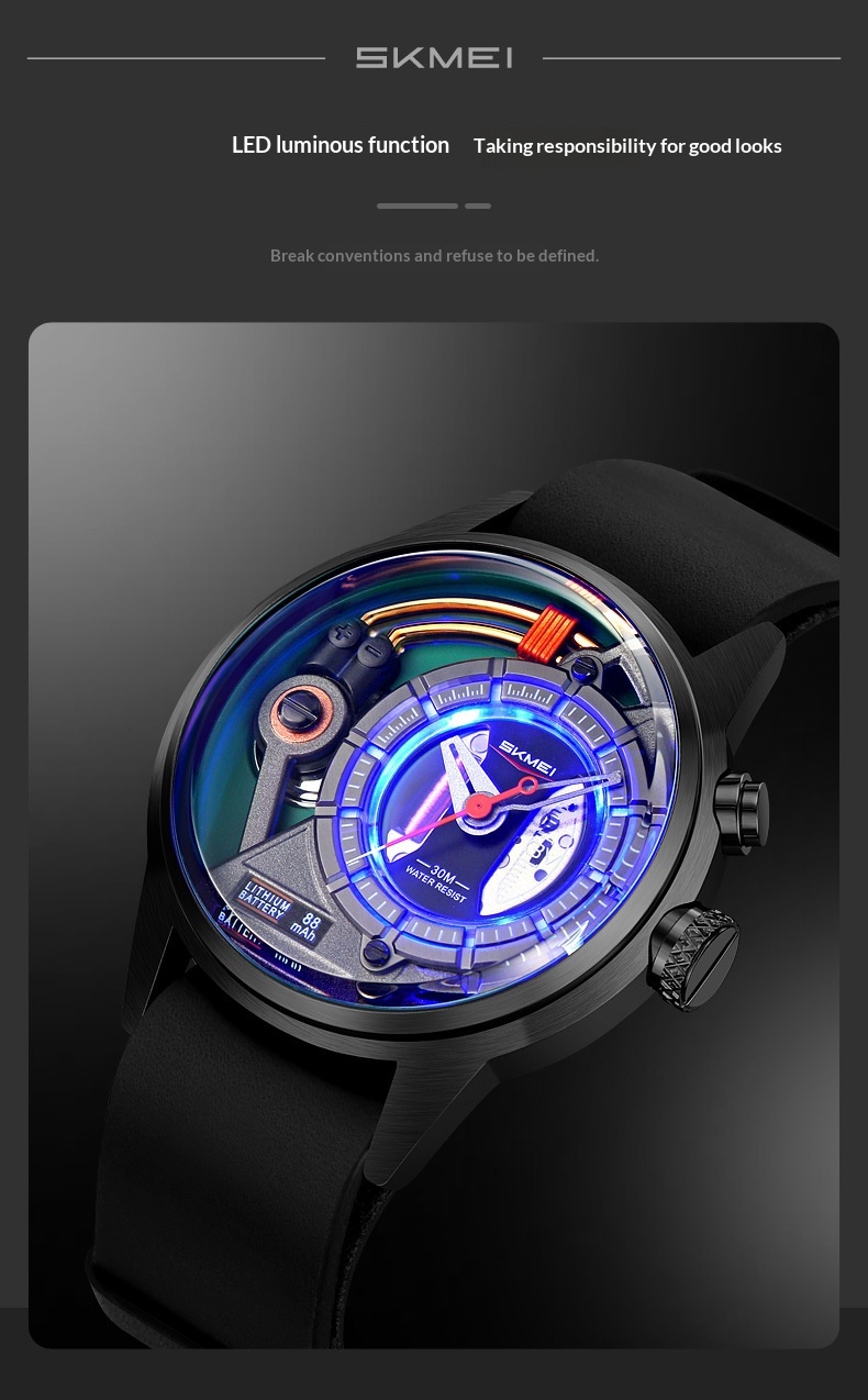 Skmei 2333 Creative Leather Belt Quartz watch for Men