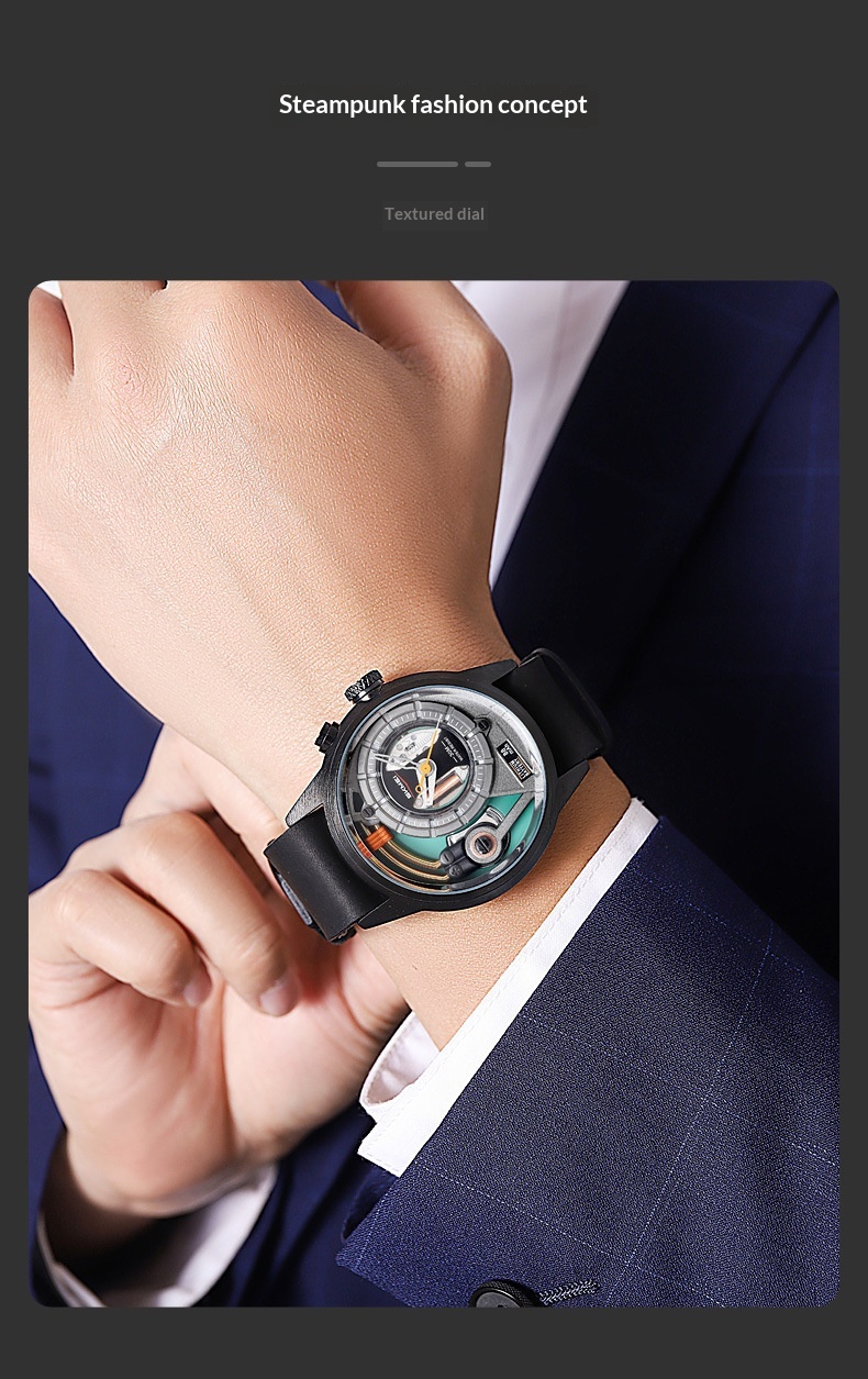 Skmei 2333 Creative Leather Belt Quartz watch for Men
