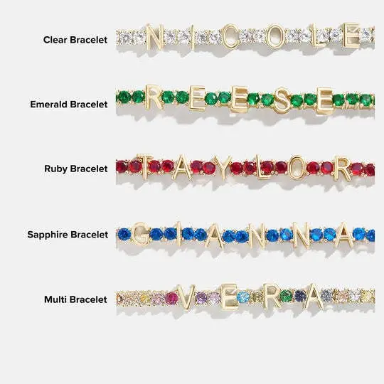 Colorful Zircon Diamond Arranged Bracelet Creatively Strung Independently