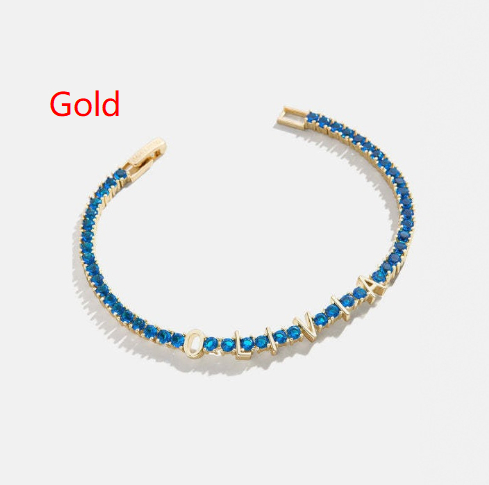 Colorful Zircon Diamond Arranged Bracelet Creatively Strung Independently