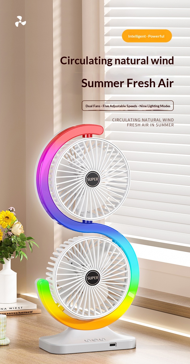 Dual-head Circulating Mini Ambient Light Fan 5eaeca2d 8f24 460f 9951 398f7c733825 Trans