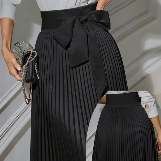 Fashionable Elegant Professional Womens Pleated Skirt