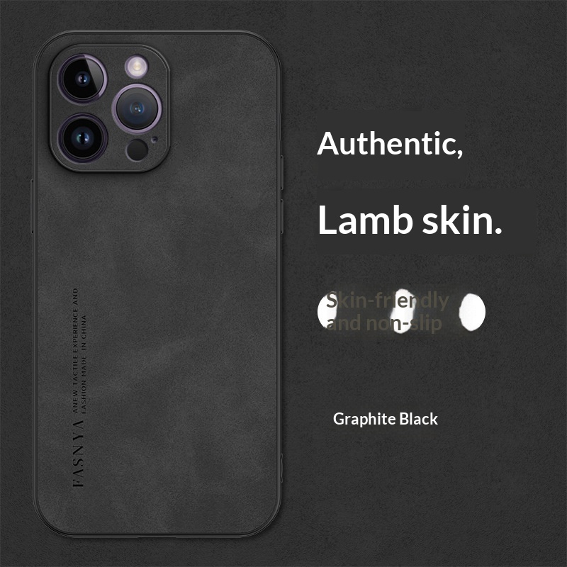 Phone Case Made Of Sheepskin Leather Compatible With The 17 Pro Max 5