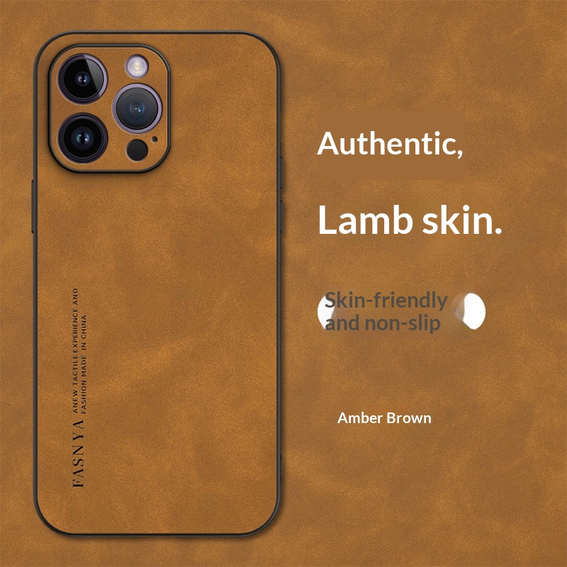 Phone Case Made Of Sheepskin Leather Compatible With The 17 Pro Max 3