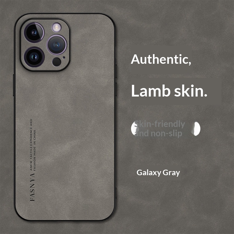 Phone Case Made Of Sheepskin Leather Compatible With The 17 Pro Max 8