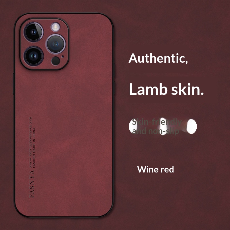 Phone Case Made Of Sheepskin Leather Compatible With The 17 Pro Max 7