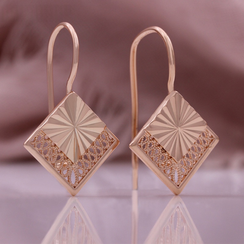 Minimalist Rose-gold Fashion Drop Earrings