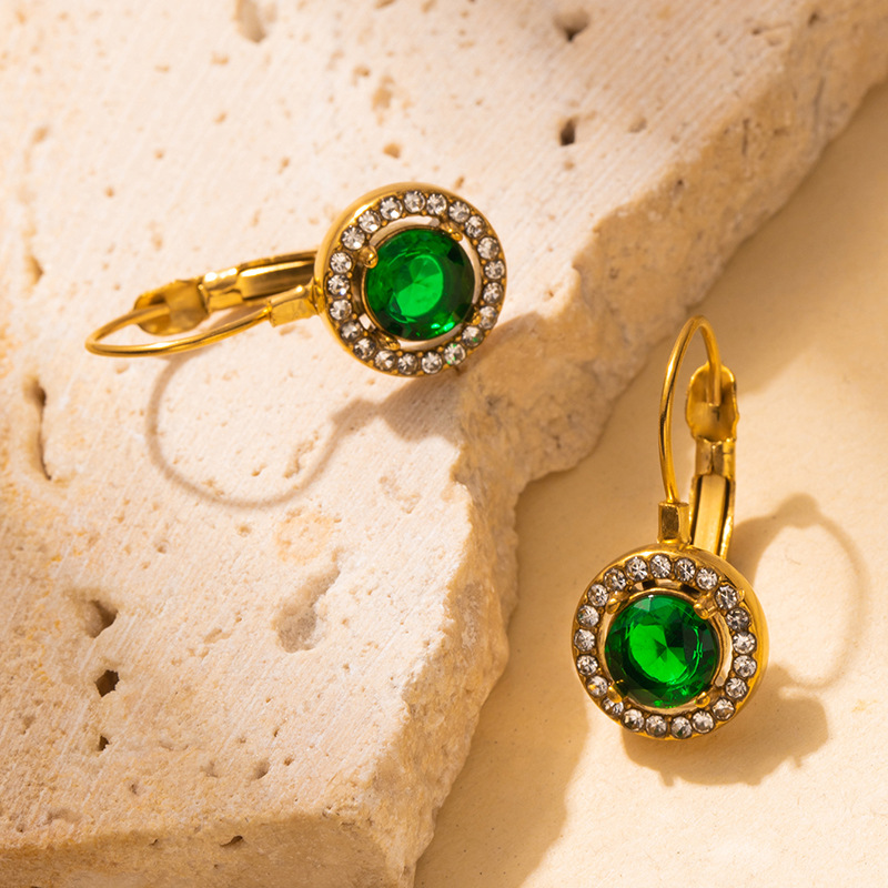 Womens French-style Vintage Chic Stud Earrings