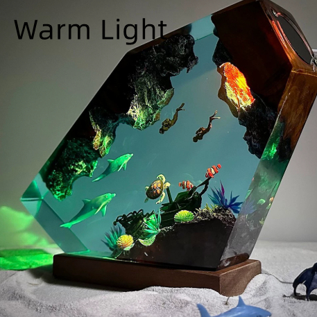 Resin Orca Diver Night Light, picture 3 of 5
