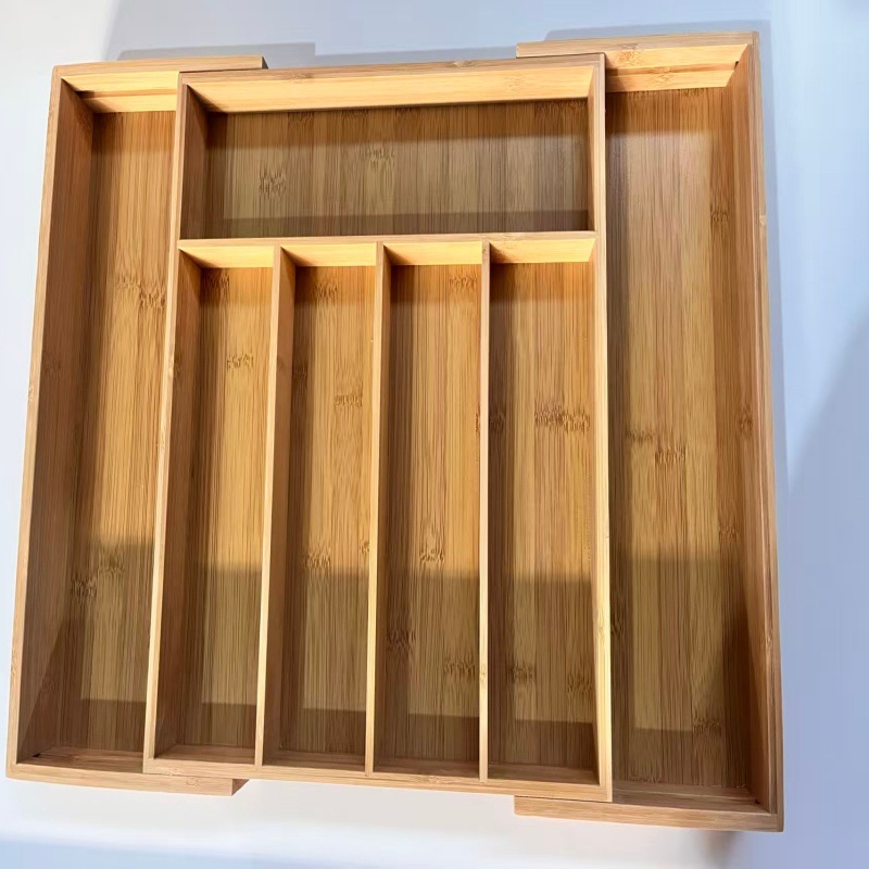 Bamboo Silverware Storage Box