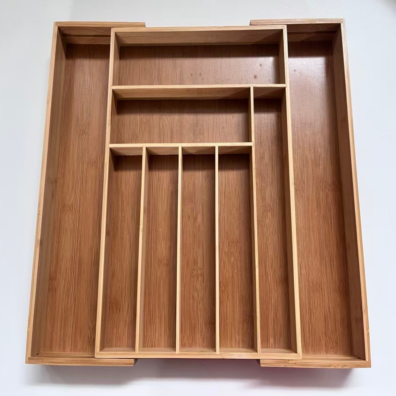 Bamboo Silverware Storage Box