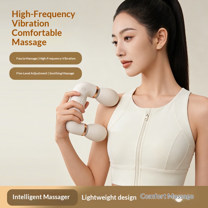 U-shaped Dual-head Fascia Gun Multi-functional Muscle Relaxation Massager