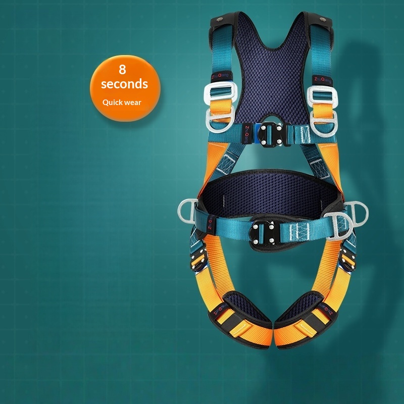Multi-anchor Full-body Five-point Quick-connect Fall-arrest Harness For High-altitude Work