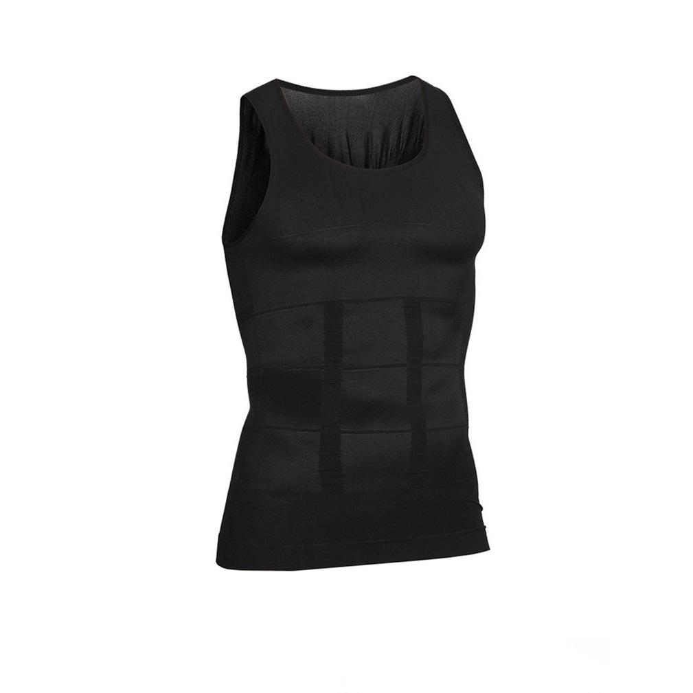 Seamless Mens Tummy-Control Compression Body-Shaping Vest Top
