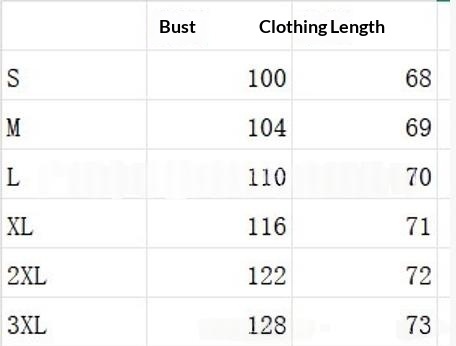 Size chart for Women's Lapel Denim Top with Suspenders