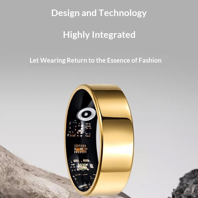 Multifunctional Smart Ring Solid Color Video Playback Heart Rate Blood Oxygen